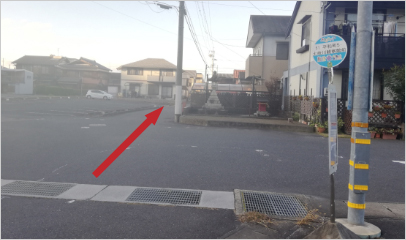 平和町5・⼟岐川観察館前バス停からの徒歩ルート