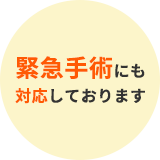 緊急手術にも 対応しております